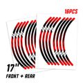 StickerBao Red D01B DOT Standard Edge Rim Sticker Universal Motorcycle 17 inch Wheel Stripe Decal For Yamaha