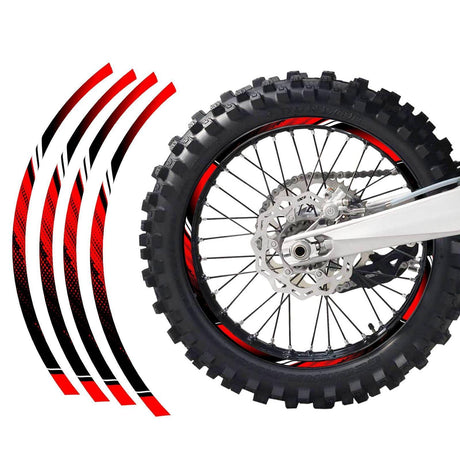 21 inch 19 inchRim Wheel Stickers D01B DOTTED Dirt Bike Rim Edge Stripes | For TM Racing TM300MX.