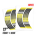 StickerBao Yellow D01B DOT Standard Edge Rim Sticker Universal Motorcycle 17 inch Wheel Stripe Decal For Yamaha