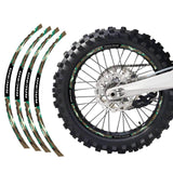 21 inch 18 inchRim Wheel Stickers F05B Green Camo Dirt Bike Rim Edge Stripes | For VICTORY Jackpot Vegas 8-Ball.