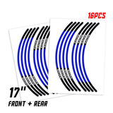 StickerBao Blue 17 inch L01B Line Standard Edge Rim Sticker Universal Motorcycle Wheel Stripe Decal For Honda