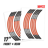 StickerBao Orange 17 inch L01B Line Standard Edge Rim Sticker Universal Motorcycle Wheel Stripe Decal For Kawasaki