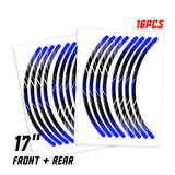 StickerBao Blue 17 inch L02B Line Standard Edge Rim Sticker Universal Motorcycle Wheel Stripe Decal For Yamaha