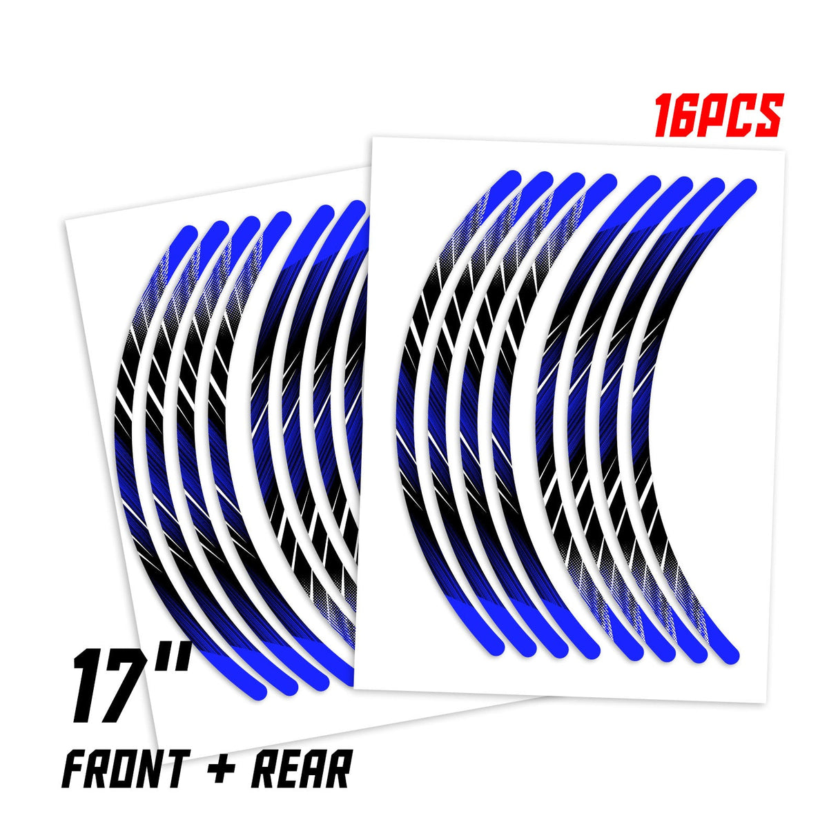 StickerBao Blue L02B Line Standard Edge Rim Sticker Universal Motorcycle 17 inch Wheel Stripe Decal For Yamaha