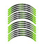 StickerBao Green Universal 17 inch Motorcycle L02B Line Standard Edge Rim Sticker Check Rim Wheel Decal For For MV Agusta