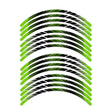StickerBao Green Universal 17 inch Motorcycle L02B Line Standard Edge Rim Sticker Check Rim Wheel Decal For For Aprilia