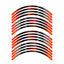 StickerBao Orange Universal 17 inch Motorcycle L02B Line Standard Edge Rim Sticker Check Rim Wheel Decal  For Ducati