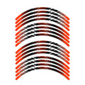 StickerBao Orange Universal 17 inch Motorcycle L02B Line Standard Edge Rim Sticker Check Rim Wheel Decal  For Ducati