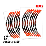 StickerBao Orange L02B Line Standard Edge Rim Sticker Universal Motorcycle 17 inch Wheel Stripe Decal For Ducati