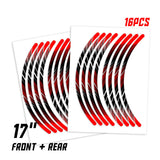 StickerBao Red L02B Line Standard Edge Rim Sticker Universal Motorcycle 17 inch Wheel Stripe Decal For Aprilia