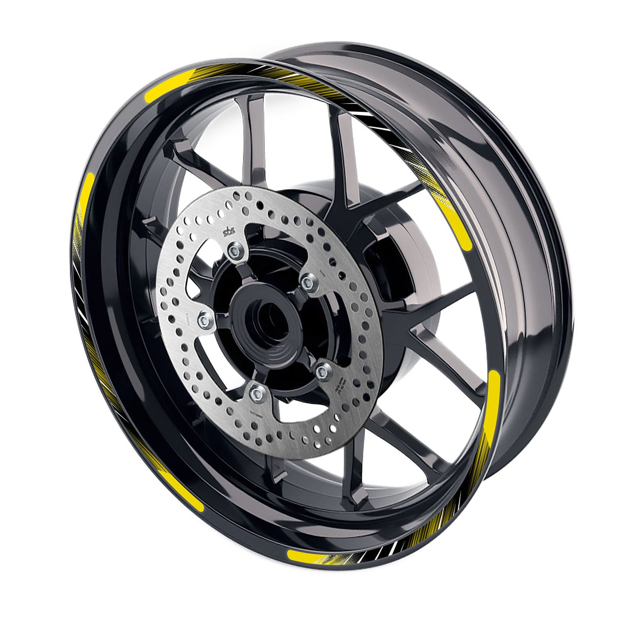 StickerBao Yellow L02B Line Standard Edge Rim Sticker Universal Motorcycle 17 inch Wheel Stripe Decal For Yamaha