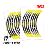 StickerBao Yellow 17 inch L02B Line Standard Edge Rim Sticker Universal Motorcycle Wheel Stripe Decal For Honda