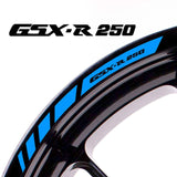 For Suzuki GSX-R 250 Logo 17 inch Rim Wheel Stickers MM01B Rim Edge Tapes.