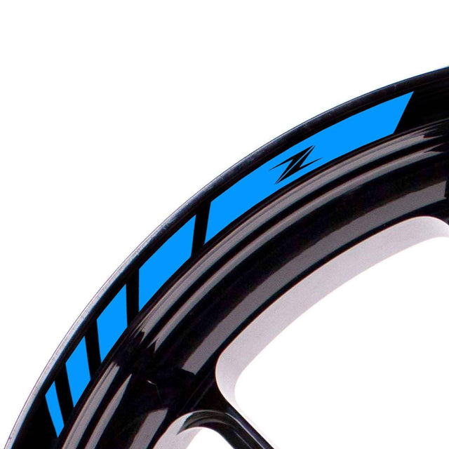 For Kawasaki Z Logo 17 inch Rim Wheel Stickers MM01B Rim Edge Tapes.