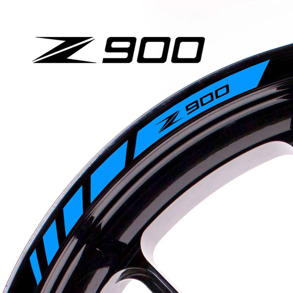 For Kawasaki Z900 Logo 17 inch Rim Wheel Stickers MM01B Rim Edge Tapes.