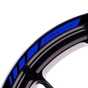 For Honda Fireblade Logo 17'' Rim Wheel Stickers MM01B Rim Edge Tapes.