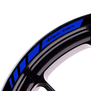 For Kawasaki Ninja 250R Logo 17'' Rim Wheel Stickers MM01B Rim Edge Tapes.