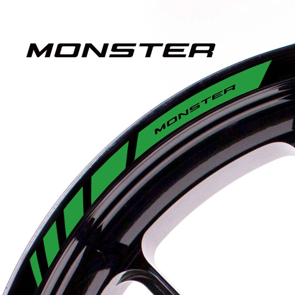 For Ducati Monster Logo 17 inch Rim Wheel Stickers MM01B Rim Edge Tapes.