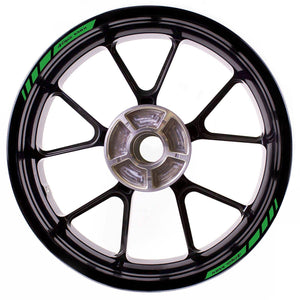 For Kawasaki Ninja 650R Logo 17'' Rim Wheel Stickers MM01B Rim Edge Tapes.