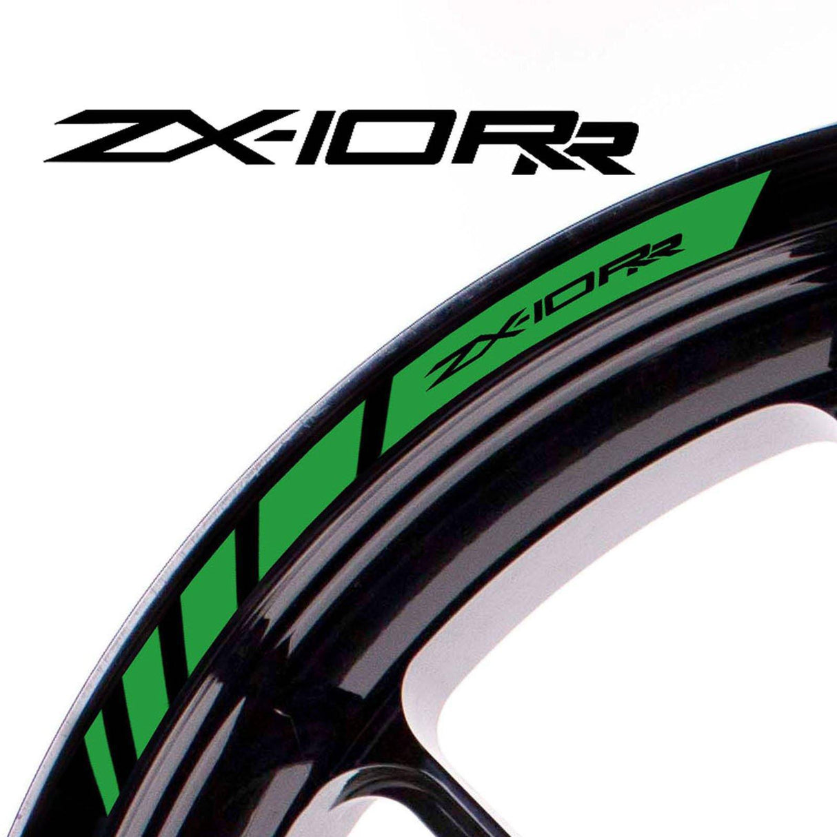 For Kawasaki Ninja ZX-10RR Logo 17 inch Rim Wheel Stickers MM01B Rim Edge Tapes.