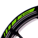 For Kawasaki Z650 Logo 17 inch Rim Wheel Stickers MM01B Rim Edge Tapes.