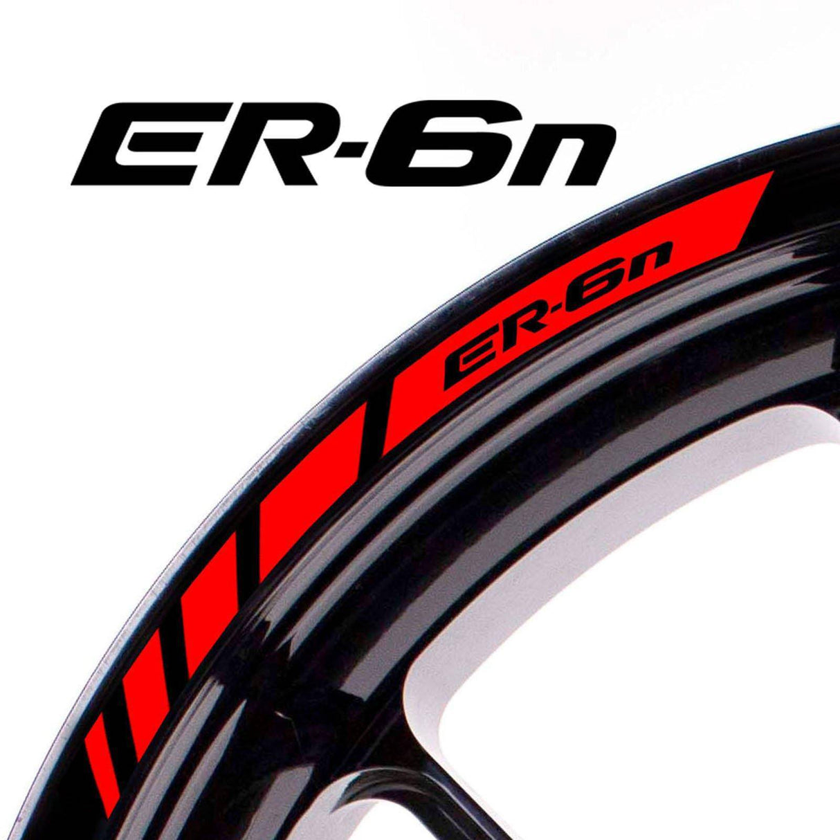 For Kawasaki ER-6N Logo 17 inch Rim Wheel Stickers MM01B Rim Edge Tapes.