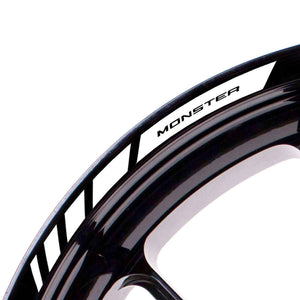 For Ducati Monster Logo 17'' Rim Wheel Stickers MM01B Rim Edge Tapes.