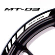 For Yamaha MT-03 Logo 17 inch Rim Wheel Stickers MM01B Rim Edge Tapes.
