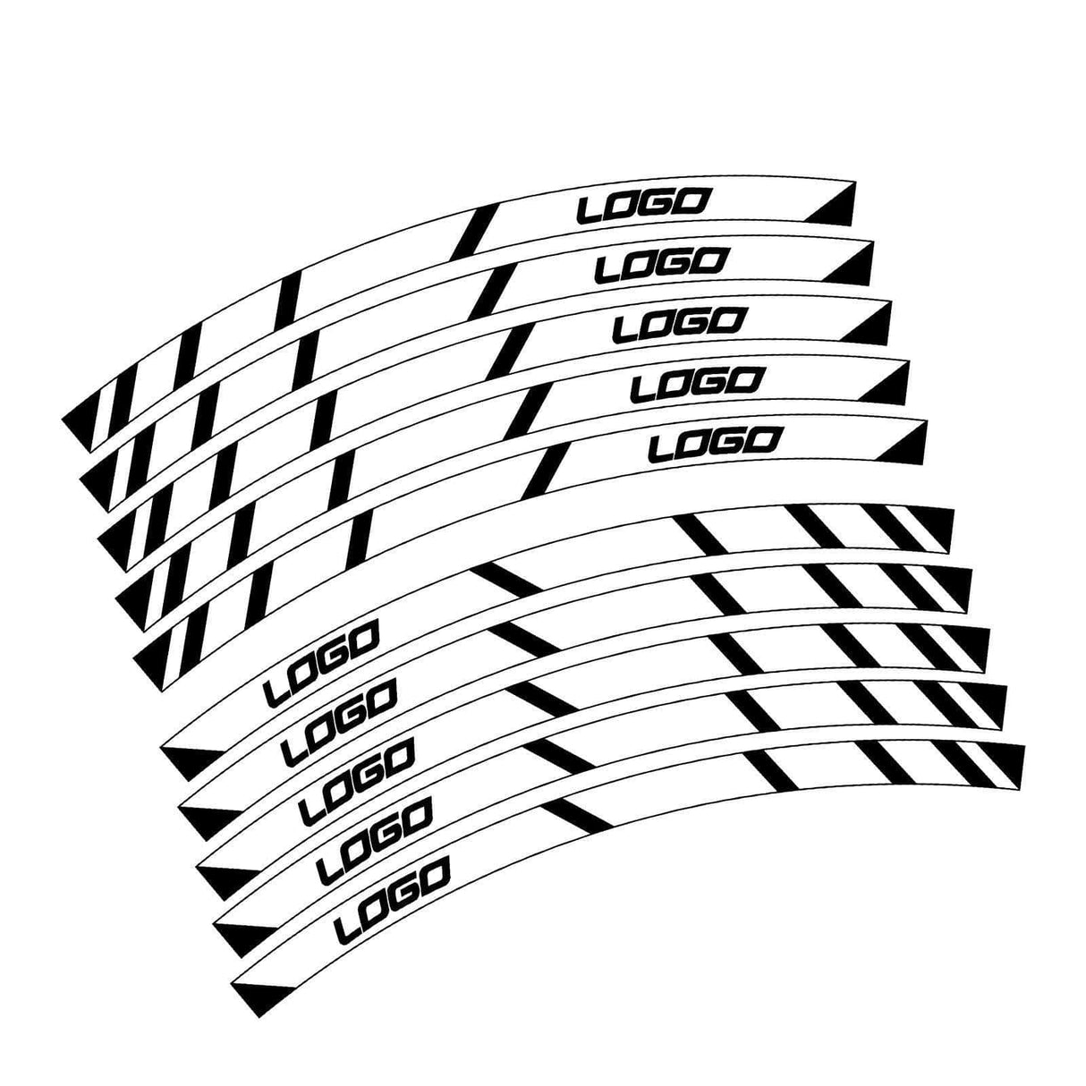 For Honda CB300F Logo 17 inch Rim Wheel Stickers MM01B Rim Edge Tapes.