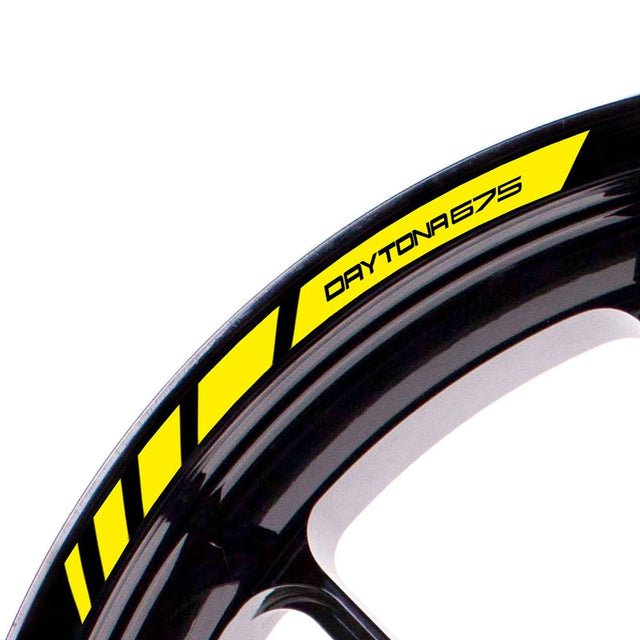 For Triumph Daytona 675 Logo 17 inch Rim Wheel Stickers MM01B Rim Edge Tapes.