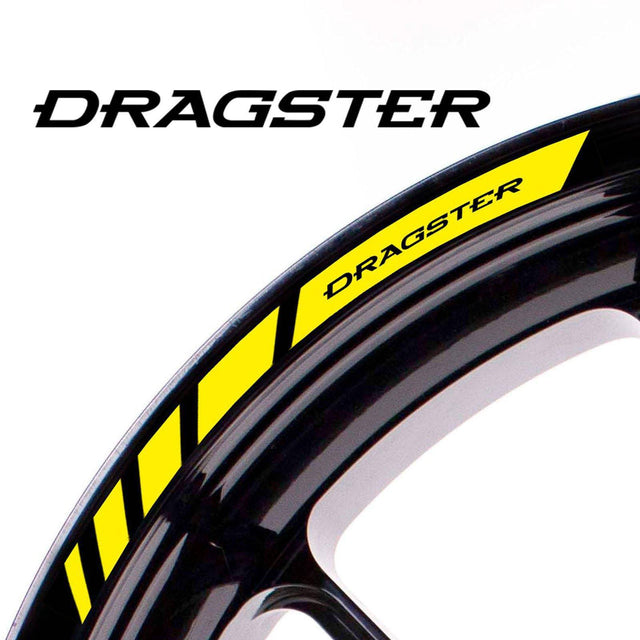 For MV Agusta Dragster Logo 17 inch Rim Wheel Stickers MM01B Rim Edge Tapes.