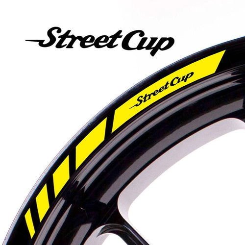 For Triumph Street Cup Logo 17'' Rim Wheel Stickers MM01B Rim Edge Tapes.
