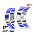 StickerBao Blue Universal 17 inch Motorcycle P01B Stripe Standard Edge Rim Sticker Check Rim Wheel Decal  For Aprilia