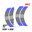 StickerBao Blue Universal 17 inch Motorcycle P02B Stripe Standard Edge Rim Sticker Check Rim Wheel Decal  For Aprilia