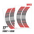 StickerBao Red Universal 17 inch Motorcycle P02B Stripe Standard Edge Rim Sticker Check Rim Wheel Decal For For MV Agusta