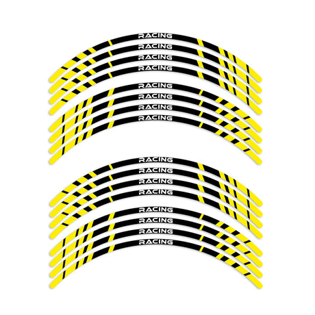 StickerBao Yellow 17 inch P02B Stripe Standard Edge Rim Sticker Universal Motorcycle Wheel Stripe Decal For Honda