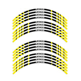 StickerBao Yellow Universal 17 inch Motorcycle P02B Stripe Standard Edge Rim Sticker Check Rim Wheel Decal  For Aprilia