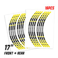 StickerBao Yellow Universal 17 inch Motorcycle P02B Stripe Standard Edge Rim Sticker Check Rim Wheel Decal For For MV Agusta