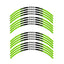 StickerBao Green Universal 17 inch Motorcycle P03B Stripe Standard Edge Rim Sticker Check Rim Wheel Decal For For Aprilia