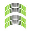 StickerBao Green Universal 17 inch Motorcycle P03B Stripe Standard Edge Rim Sticker Check Rim Wheel Decal For For MV Agusta
