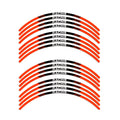 StickerBao Orange Universal 17 inch Motorcycle P03B Stripe Standard Edge Rim Sticker Check Rim Wheel Decal For For MV Agusta