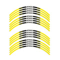 StickerBao Yellow Universal 17 inch Motorcycle P03B Stripe Standard Edge Rim Sticker Check Rim Wheel Decal  For Aprilia