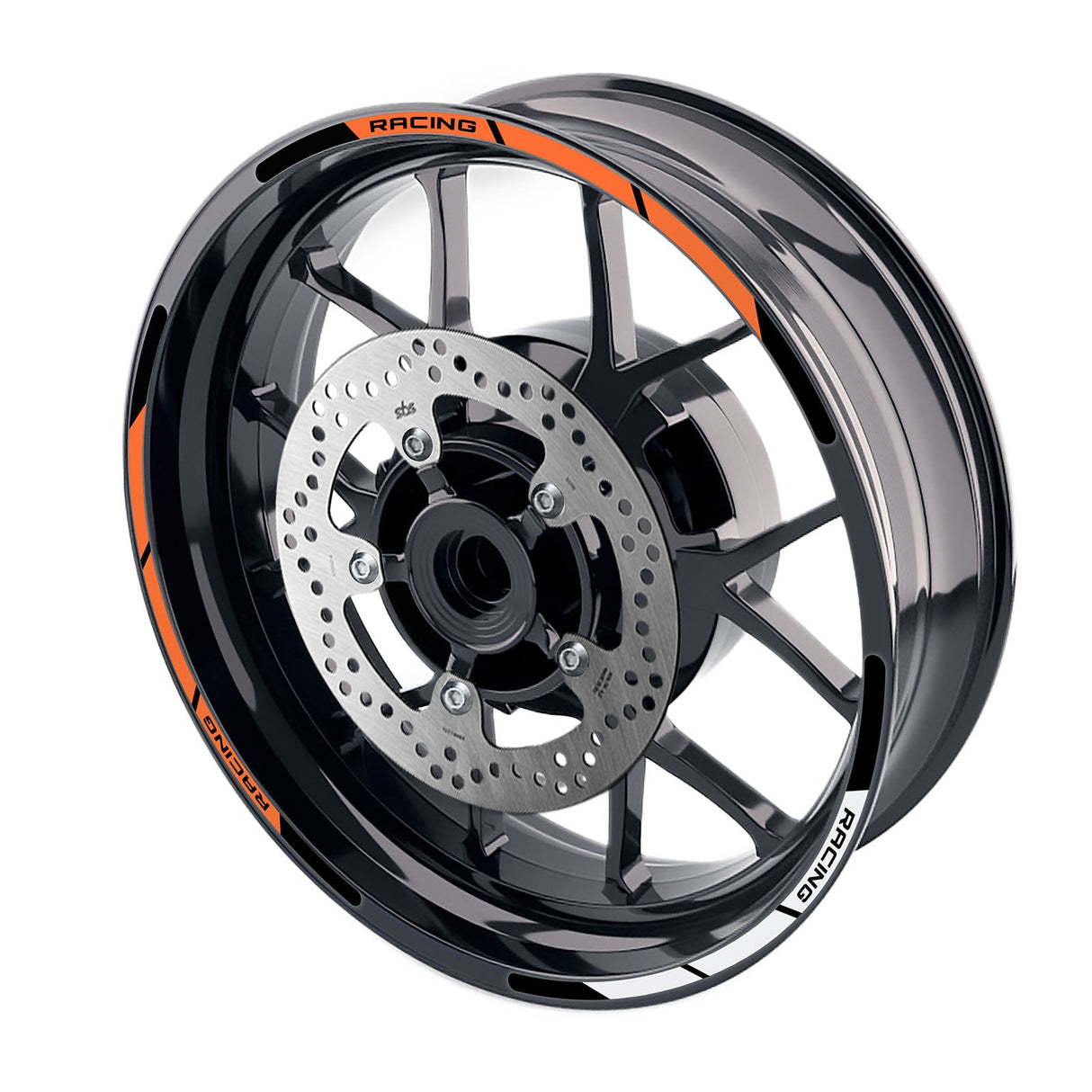 StickerBao Orange P04B Stripe Standard Edge Rim Sticker Universal Motorcycle 17 inch Wheel Stripe Decal For Yamaha
