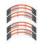 StickerBao Orange Universal 17 inch Motorcycle P04B Stripe Standard Edge Rim Sticker Check Rim Wheel Decal For For MV Agusta