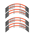 StickerBao Orange Universal 17 inch Motorcycle P04B Stripe Standard Edge Rim Sticker Check Rim Wheel Decal For For MV Agusta