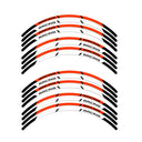 StickerBao Orange 17 inch P04B Stripe Standard Edge Rim Sticker Universal Motorcycle Wheel Stripe Decal For Honda