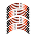 StickerBao Orange Universal 17 inch Motorcycle P05B Stripe Standard Edge Rim Sticker Check Rim Wheel Decal  For Ducati