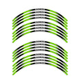 StickerBao Green Universal 17 inch Motorcycle R01B Rush Standard Edge Rim Sticker Check Rim Wheel Decal  For Aprilia