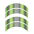 StickerBao Green Universal 17 inch Motorcycle R01B Rush Standard Edge Rim Sticker Check Rim Wheel Decal For For Kawasaki
