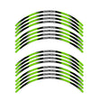 StickerBao Green 17 inch R01B Rush Standard Edge Rim Sticker Universal Motorcycle Wheel Stripe Decal For Honda